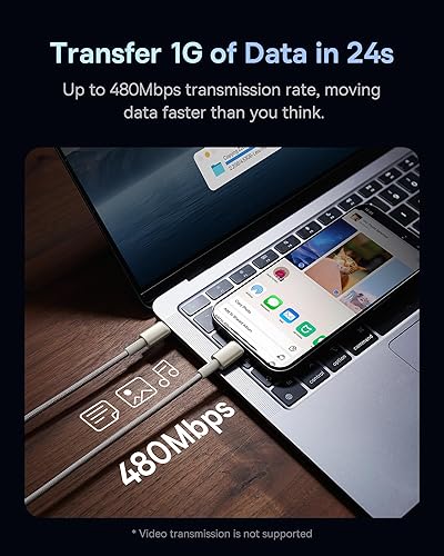 Baseus USB C Cable, 100W PD 5A QC 4.0 Fast Charging USBC to USBC Cable, Zinc Alloy Nylon Braided Type C Charger Cord for iPhone 17 16 Pro Plus Pro Max, MacBook, iPad/mini, Samsung S23/S22+(Titanium Gold,6.6FT,1)