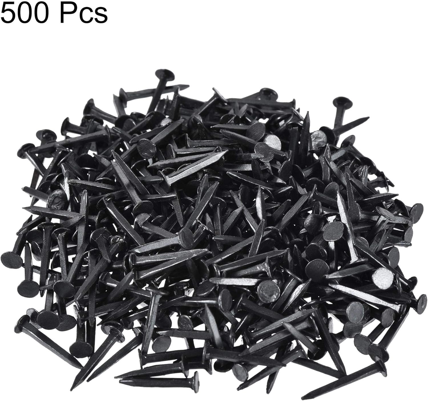 sourcing map Metal Nails Tacks 1/2"(13mm) for Shoes Boots Leather Heels Soles Replacement Black 500pcs - Image 3