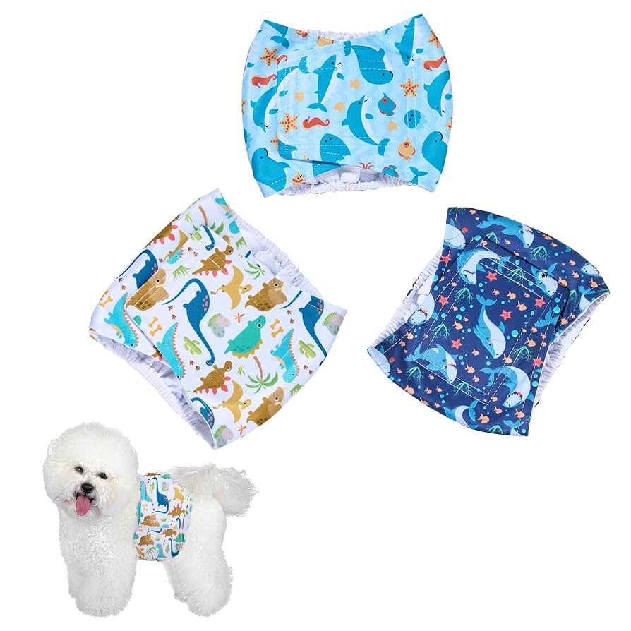 Amazon.co.jp: マナーベルト 犬用 男の子 3点セット 犬用おむつ