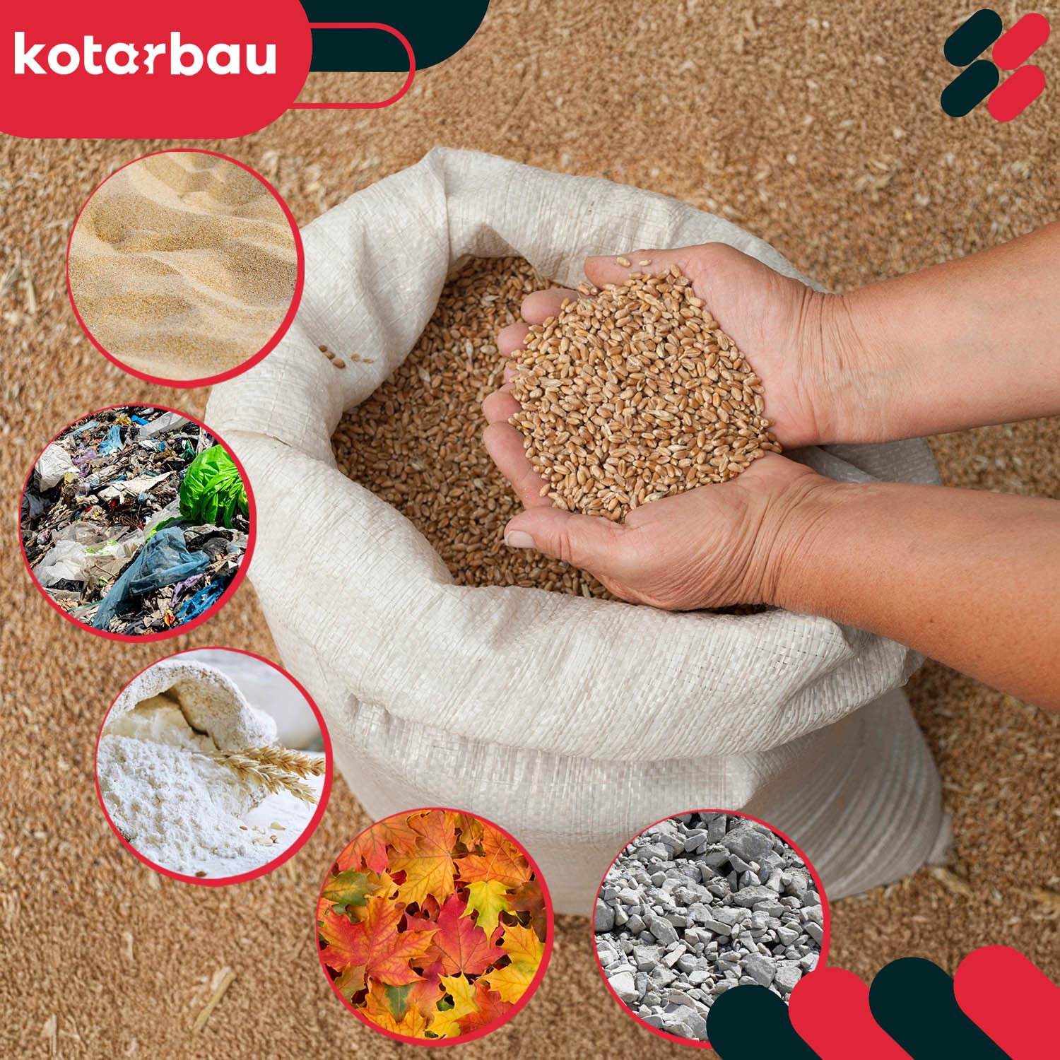 KOTARBAU® Set di 20 sacchi in tessuto PP 65 x 105 cm, 50 kg, colore bianco