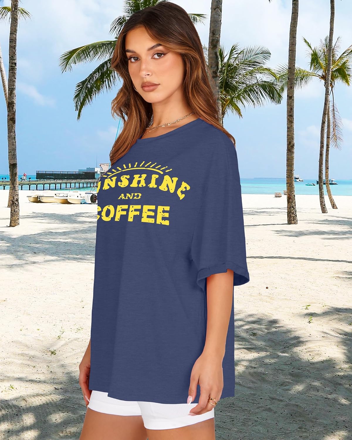 Oversized Tshirts for Women Summer Short Sleeve Casual Basic Tee Tops Loose Fit Shirts - Image 7