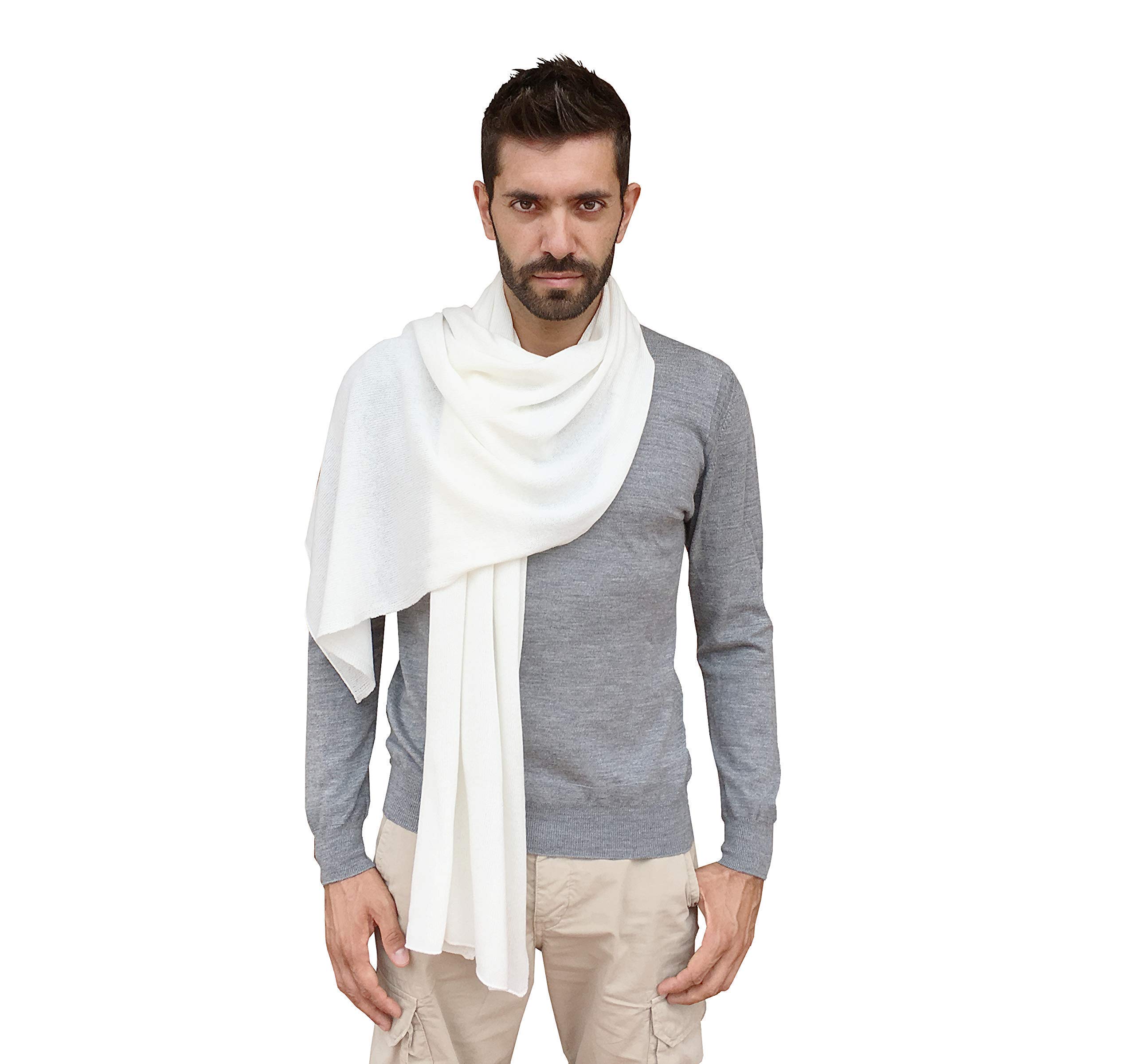 Sciarpa Uomo Invernali, Sciarpa da Uomo in 100% Puro Cachemire Morbida e Calda per l'Inverno, Sciarpa Grande Maxi