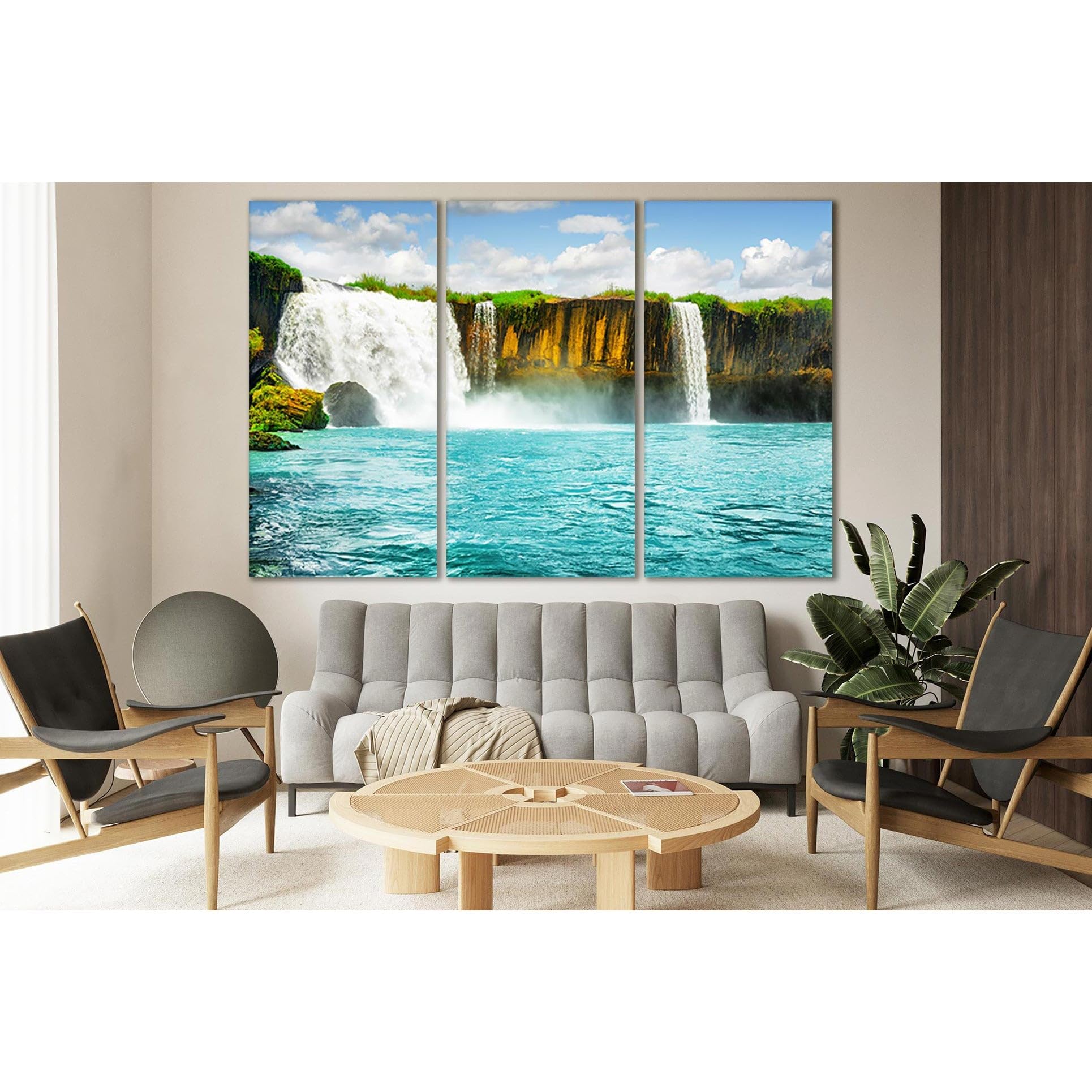 Cuadro de Dray Nur ZELLART №SL452 en 3 paneles para decoracion de salon moderno 3