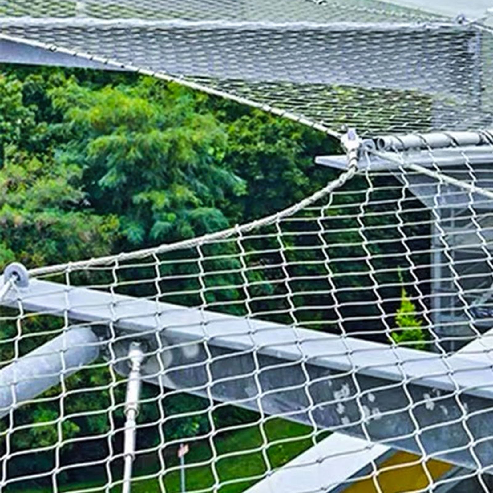 Filet de sécurité réglable en acier inoxydable 304 2,5 mm/10 cm pour balcons et propriétés agricoles 6 x 7 m