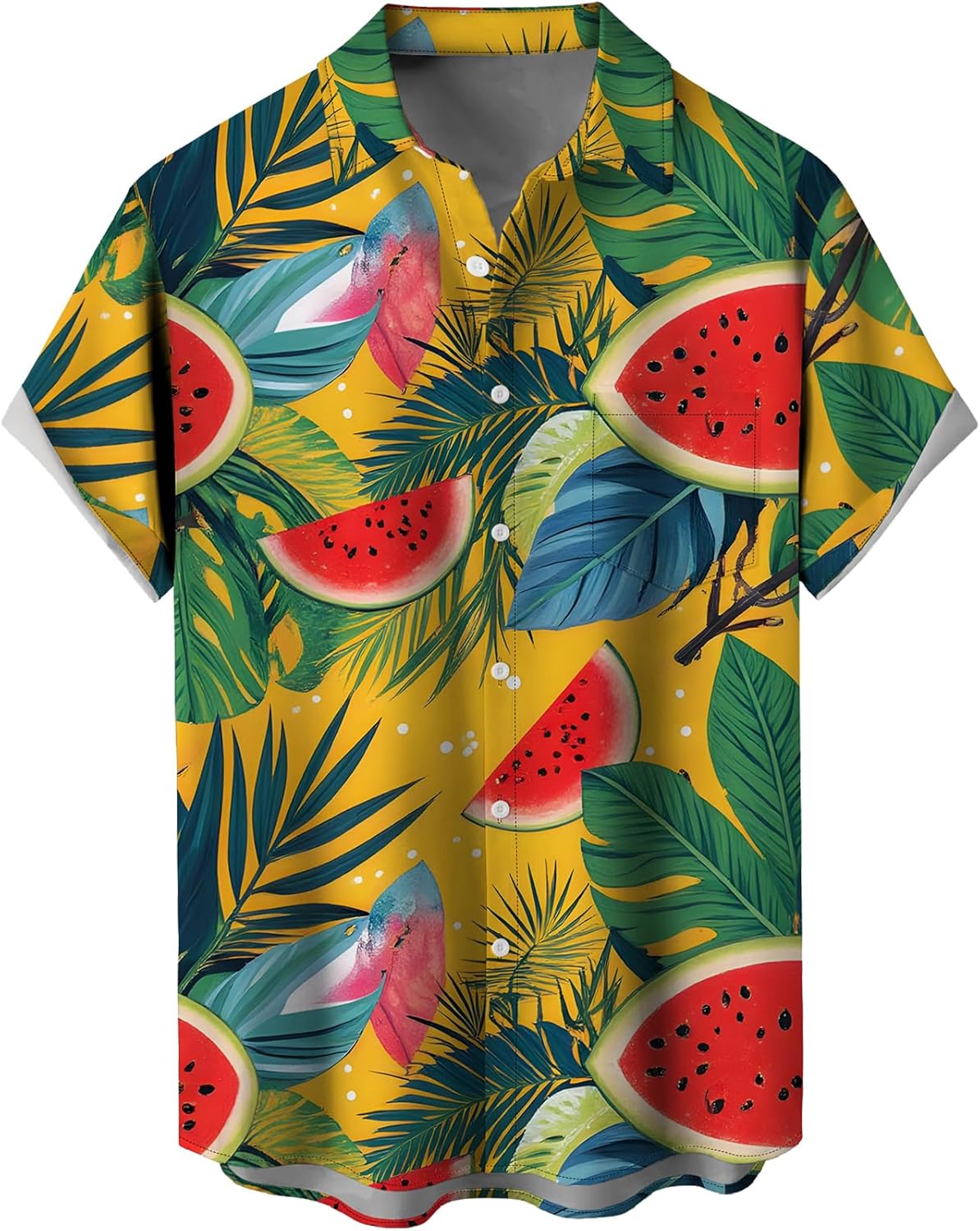 Men's Short Sleeve Button Down Casual Hawaiian Shirts Summer Beach Holiday Printed Regular Fit Top Tropical Shirts