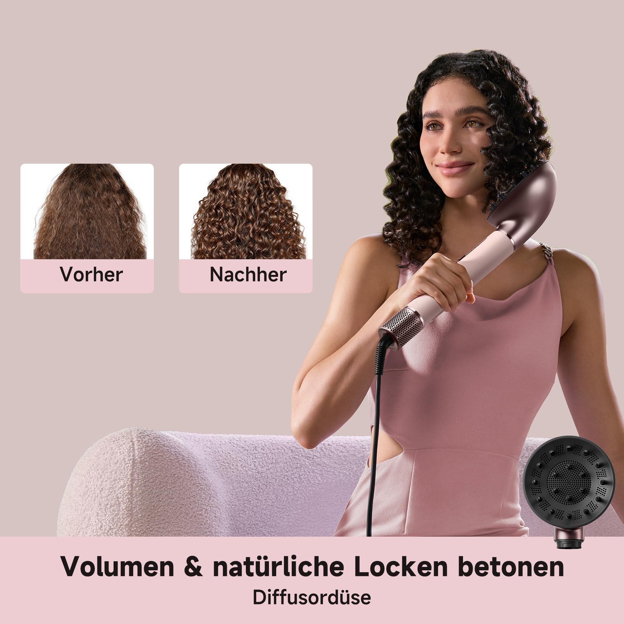 Dreame AirStyle Era Multi-Styler 8-in-1 Airflow Styling Schnelles Trocknen Glätten Locken Volumen Kaltluftfunktion