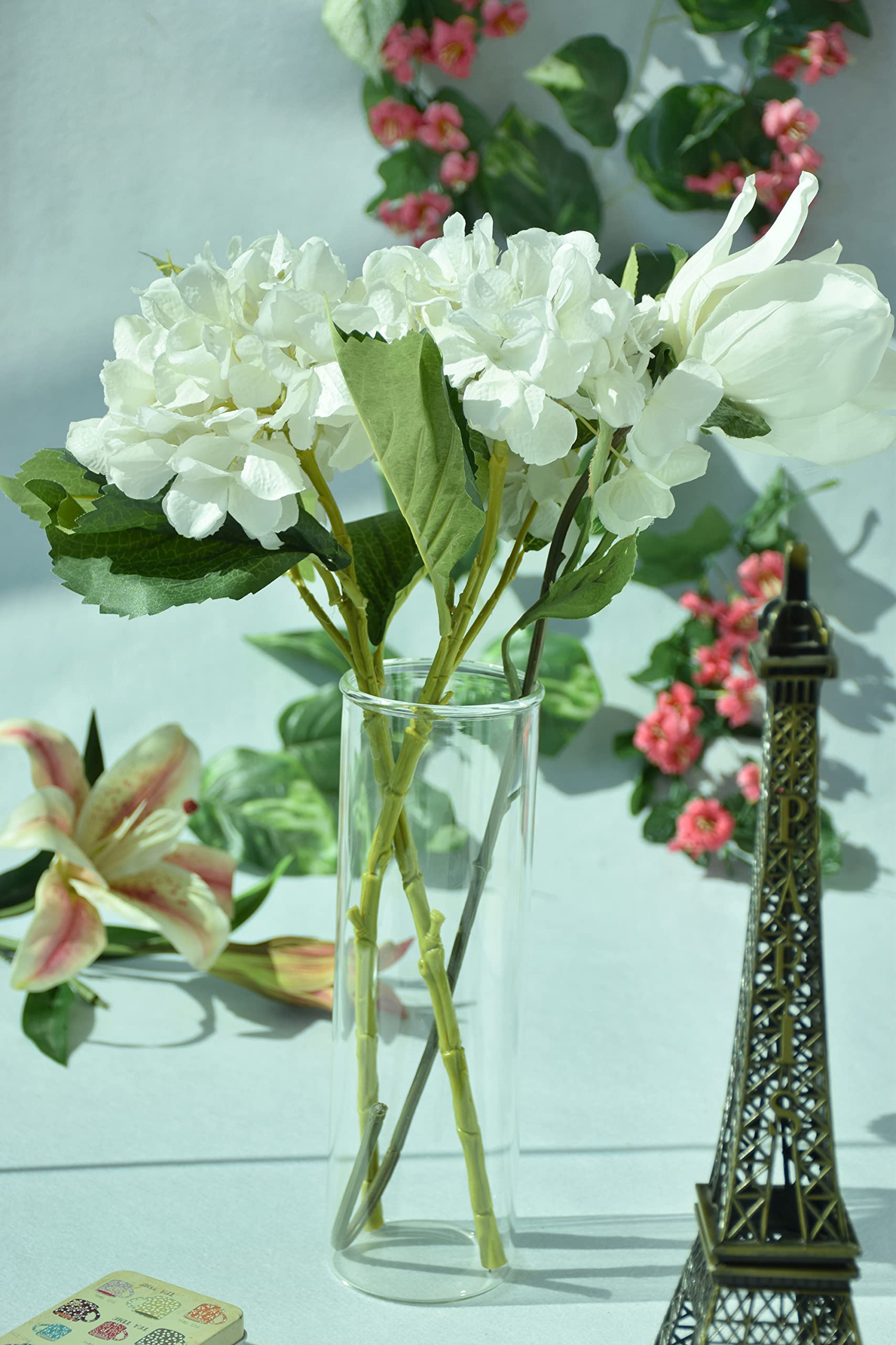 Labzio Home - Flower Vase in Borosilicate 3.3 Hand Blown Glass for Decoration, (10.5 inch, Transparent) (B0972DNTMN) Amazon Price History, Amazon Price Tracker