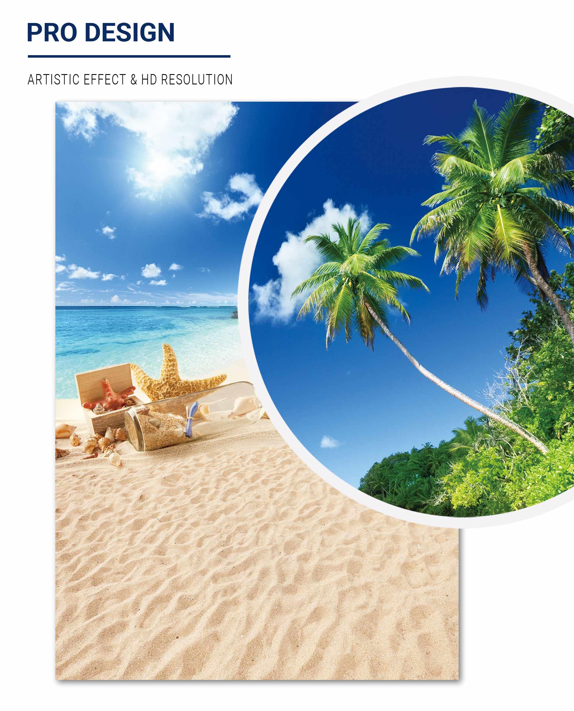 Allenjoy Fotohintergrund Eiscreme & Palmen – 2,4x1,8 M Vinyl, Für Sommer-Partys & Foto-Shootings
