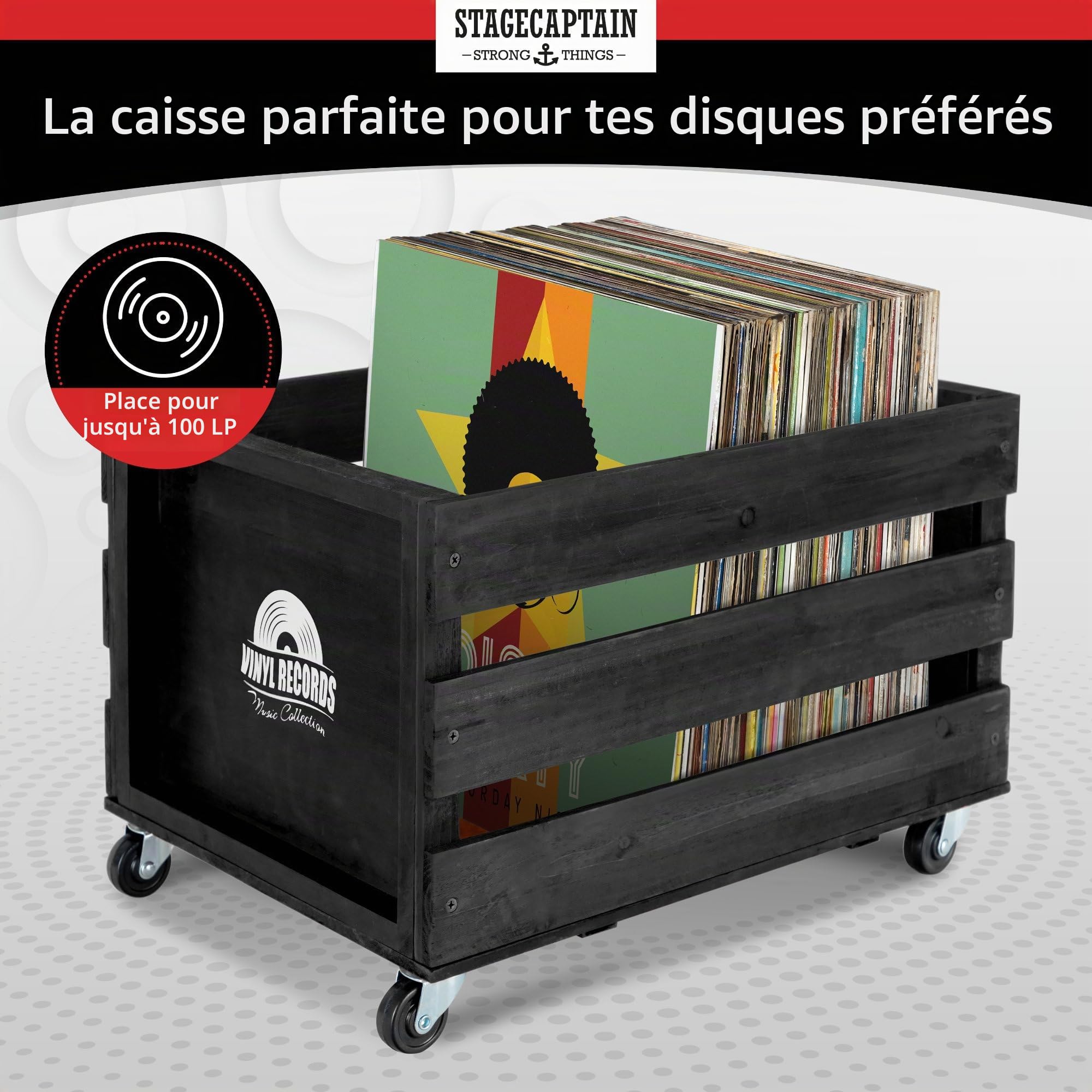 Stagecaptain SPK-100 BK caisse à disques Emil noire