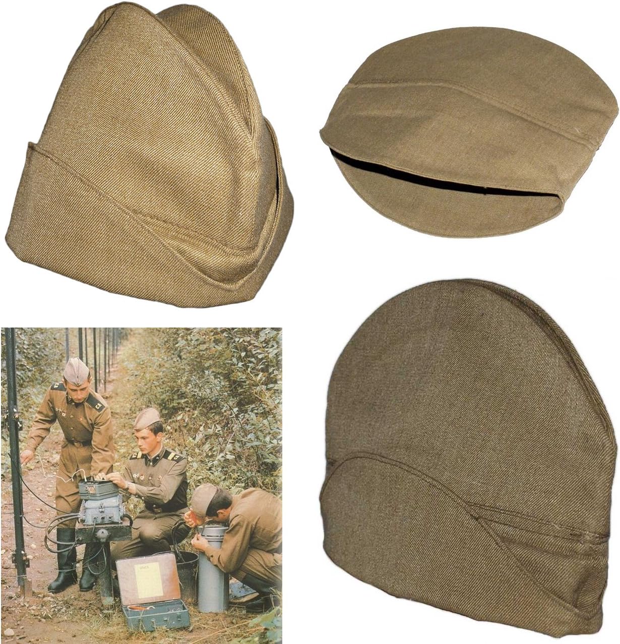 Russian Army Pilotka Garrison Cap, with Soviet Red Star