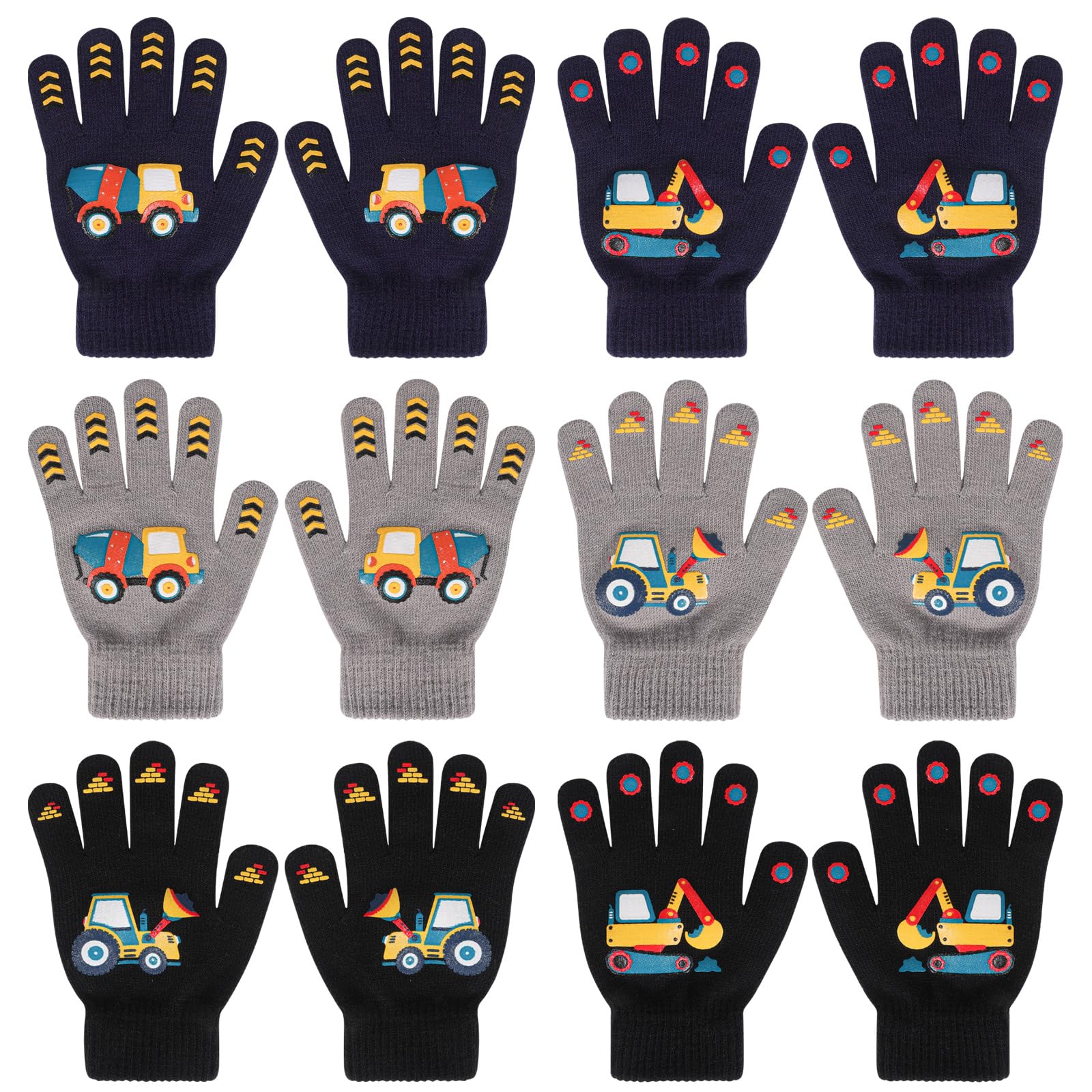 QKURT 6 Paires De Gants Magiques Pour Enfants, Gants D'Hiver En