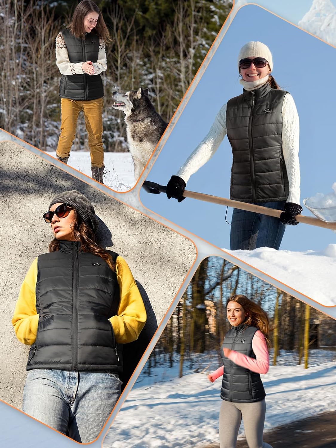 Womens Heated Vest with 12000mAh Battery - APP Control 4 Heating Levels Electric Heated Vest Women for Winter Outdoor - Image 6