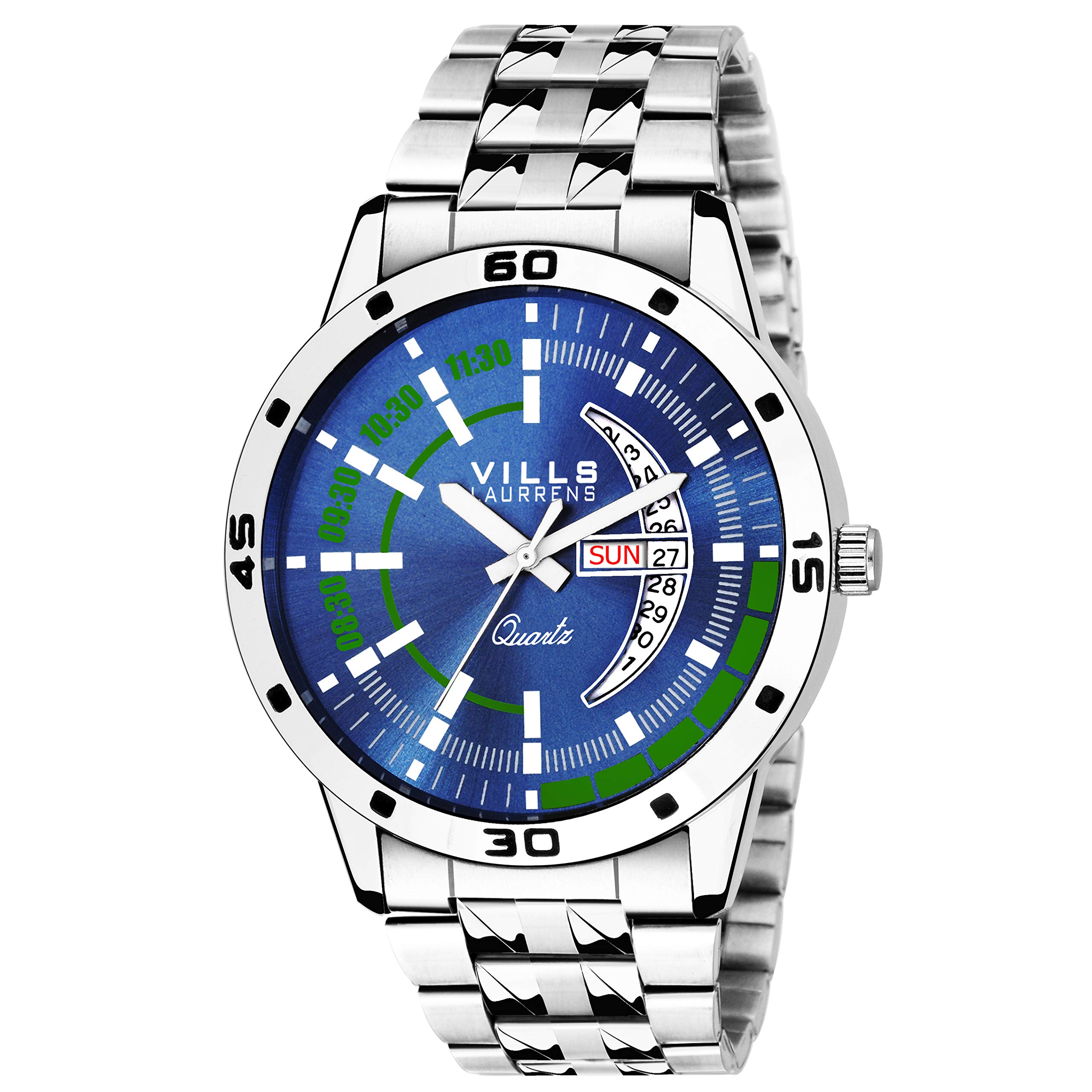 VILLS LAURRENS VL-1140 Blue Day and Date Series Watch for Men and Boys (B07KK7DYHJ) Amazon Price History, Amazon Price Tracker
