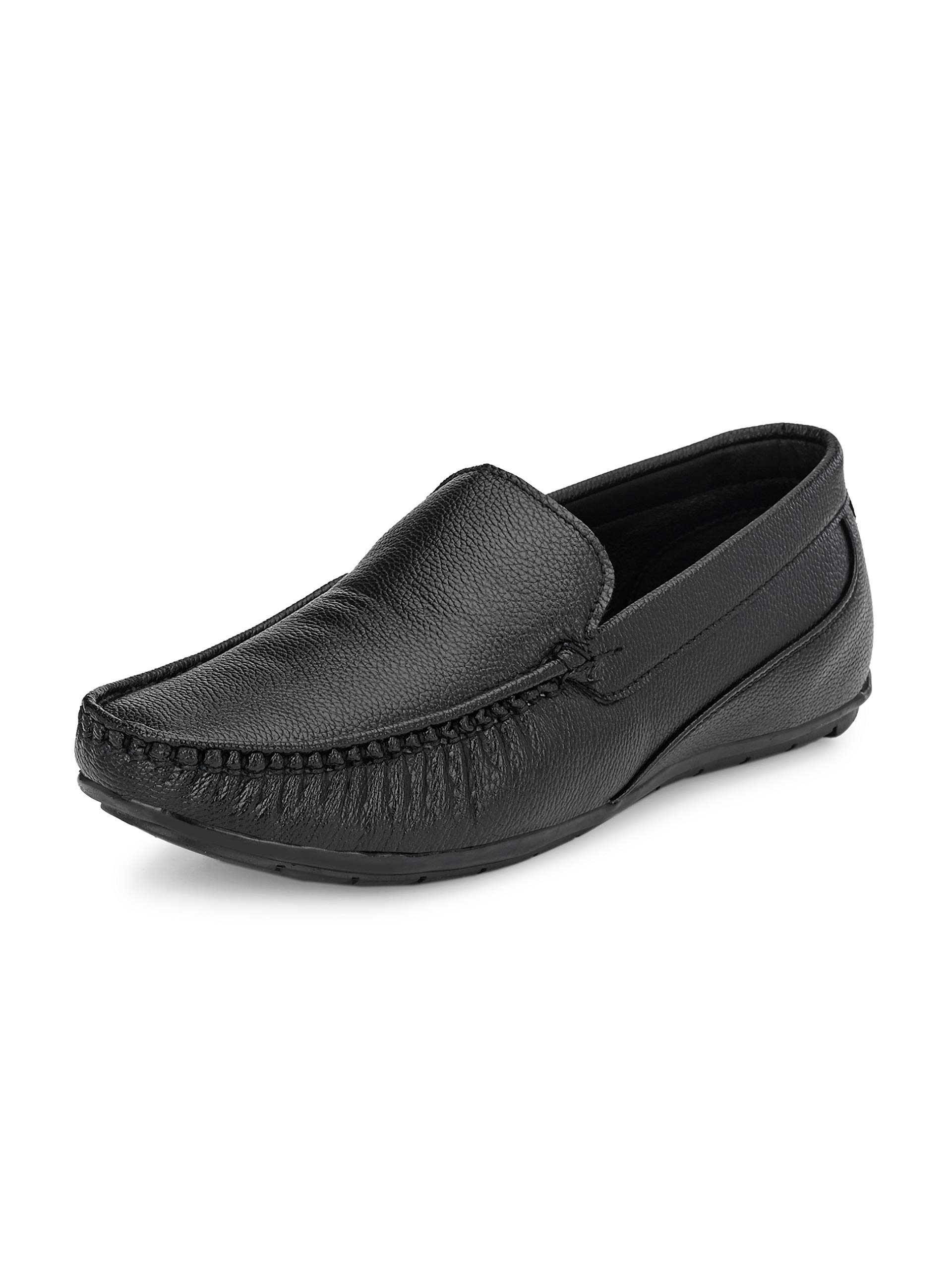 Men's Black PU Mocassion Loafer-image-39