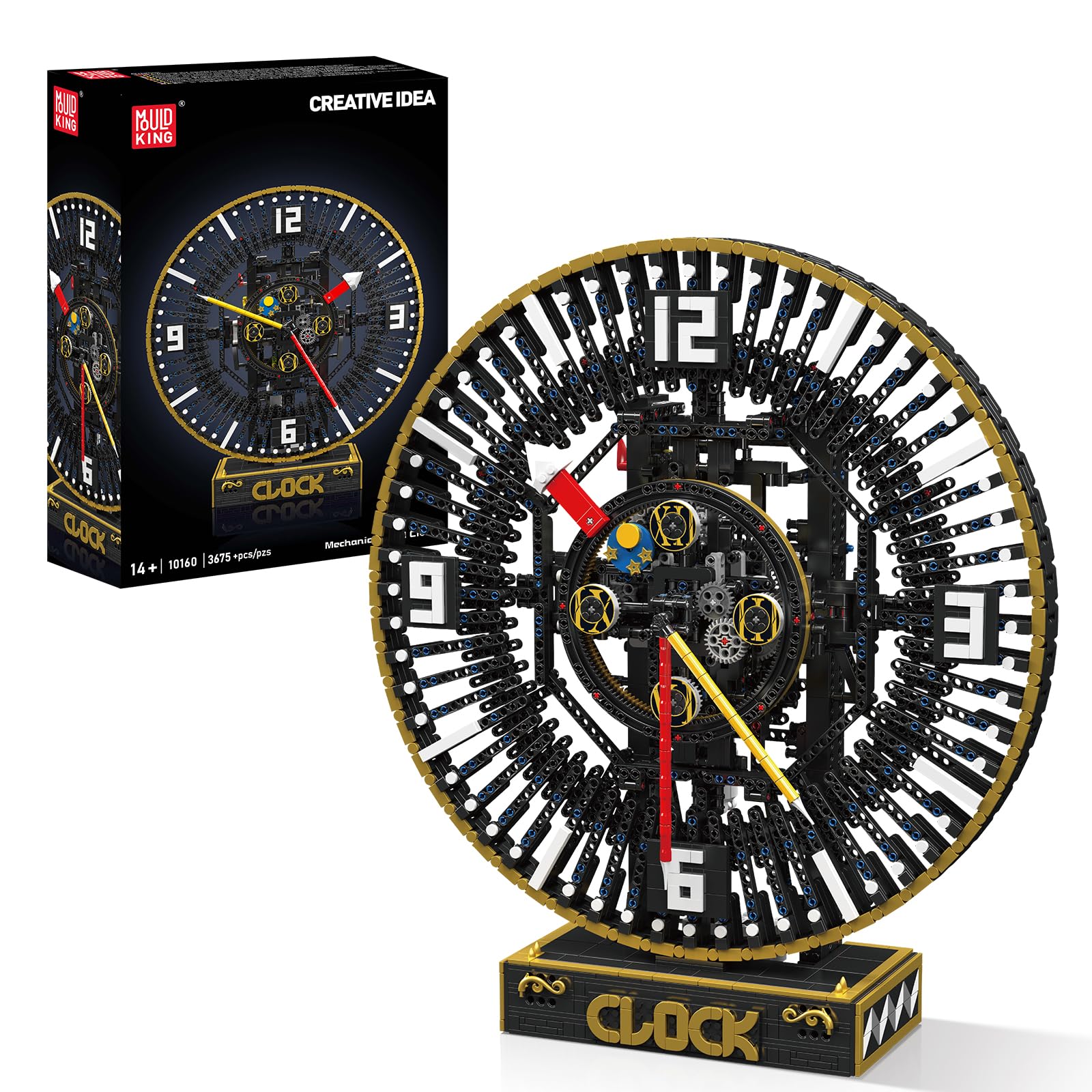 King Mould Kit de construction de montre mécanique 10160 MOC 3675 pièces moteur électrique ressort principal STEM créatif pour adultes/enfants 14+