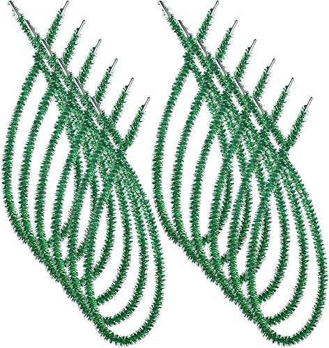 Miniatura 12 de Waydress Guirnalda de Navidad con purpurina, decoración flexible, lazos de Navidad artificiales para barandillas de Navidad, escaleras, decoración