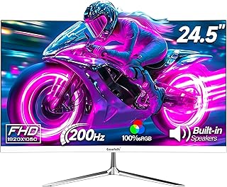 Gawfolk 24.5 Inch Gaming Monitor with Speakers, 200 Hz PC Screen FHD 1080P Frameless Computer Monitors, DisplayPort, HDMI,...