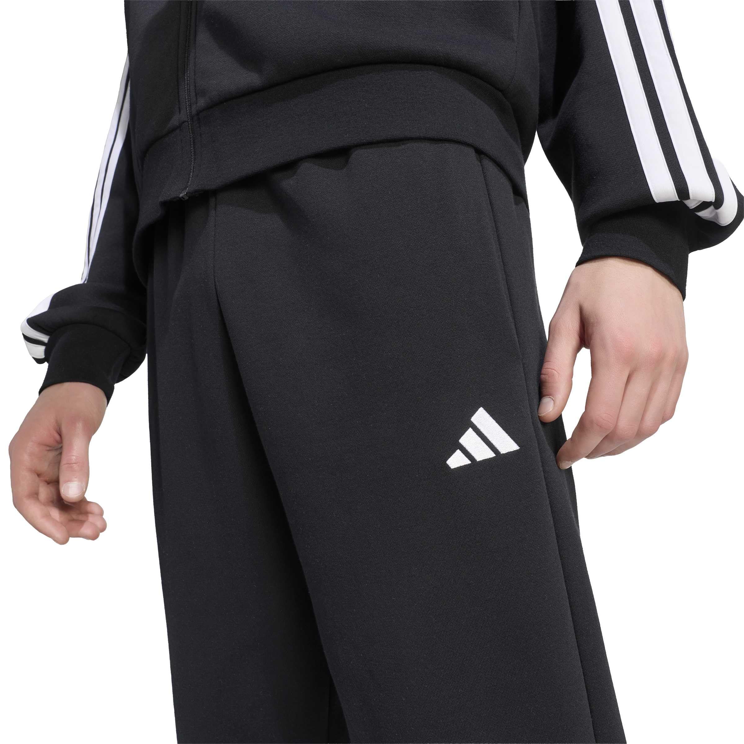 adidas Herren 3-Stripes Fleece Track_Suit, black/white, M