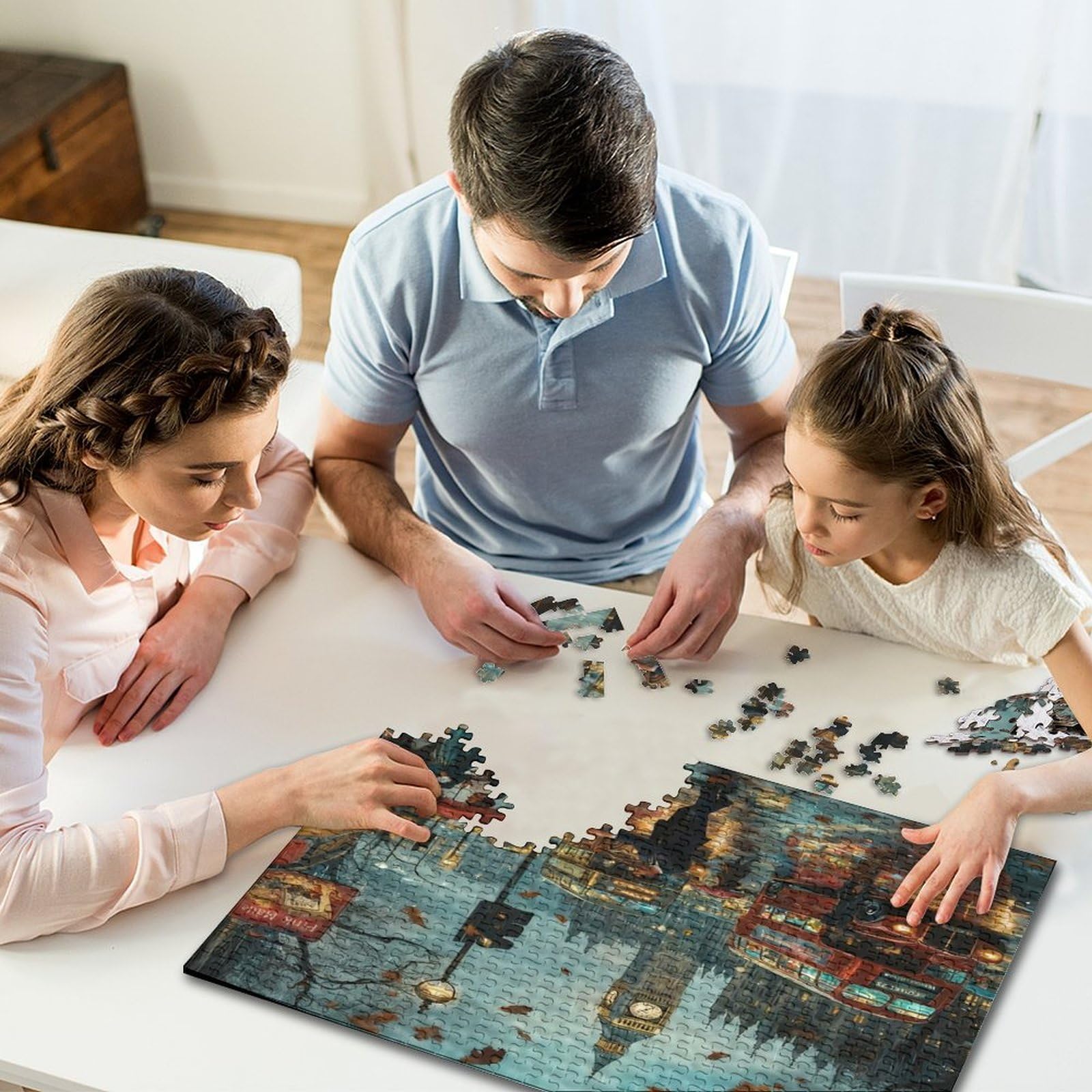 Big Ben Rainy Street 1000 Piece Jigsaw Puzzle Jigsaw Puzzle for