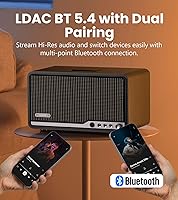 Vista 6 de Edifier S300 Hi-Fi Tabletop Speaker, Hi-Res Audio LDAC for Wireless Multi-Room & Stereo Pairing, 80W Power Works with AirPlay 2 Bluetooth 5.4 USB-C