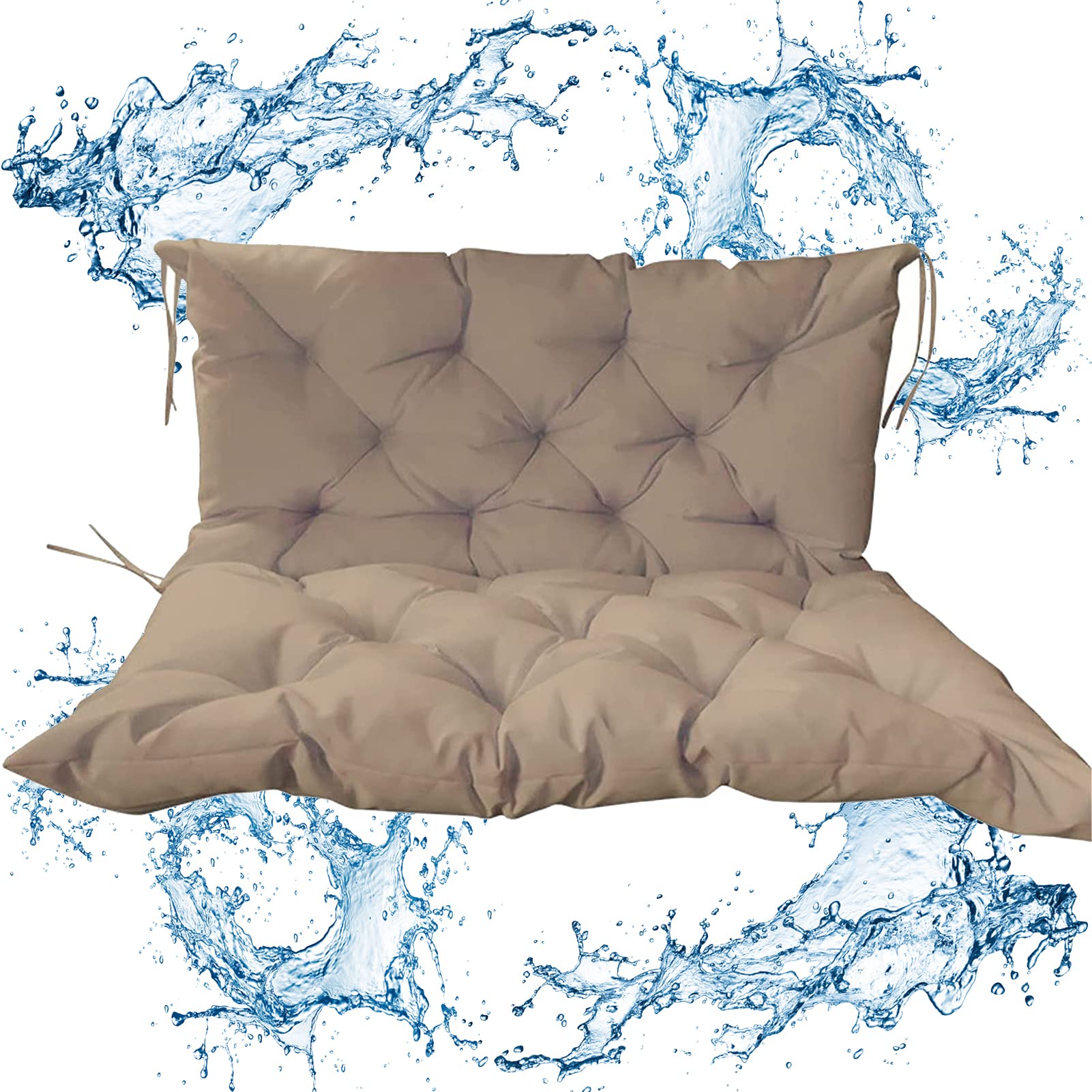 Coussin balancelle 100x100 cm imperméable pour réparer un banc inconfortable