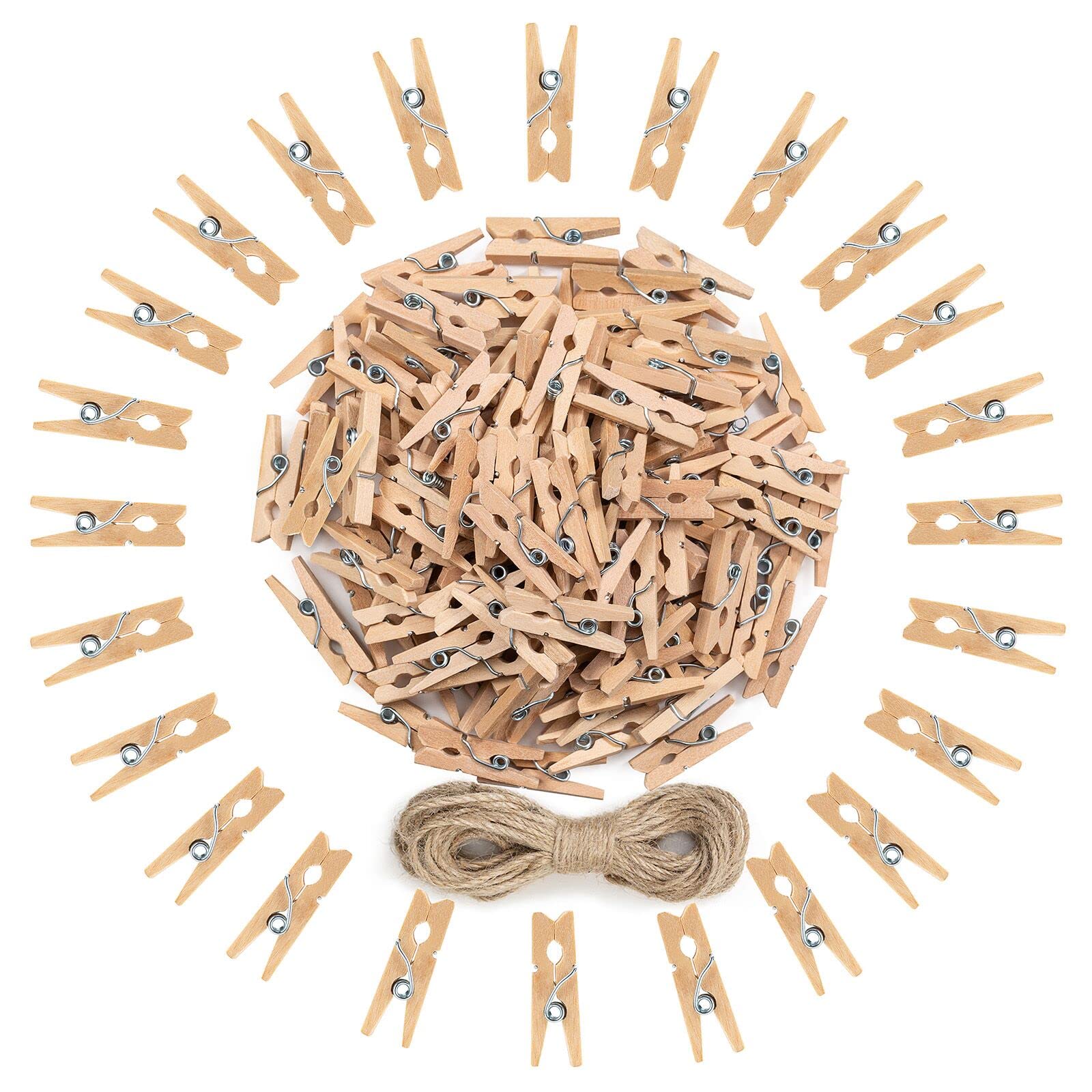 Pinzas Madera Ropa Paquete De 100 Alfileres De Madera, Pinzas Blancas Para  Ropa, Clips De Ropa Para Manualidades, Fotos De Ropa, 2.9 Pulgadas Pinzas  Pequeñas Madera, image size:1600x1600