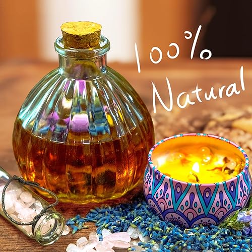 Miniatura 5 de Juego de 4 velas perfumadas para mujer, paquete de 4 velas de cera de soja natural de 2.2 onzas con cristales, velas de aromaterapia para aliviar el