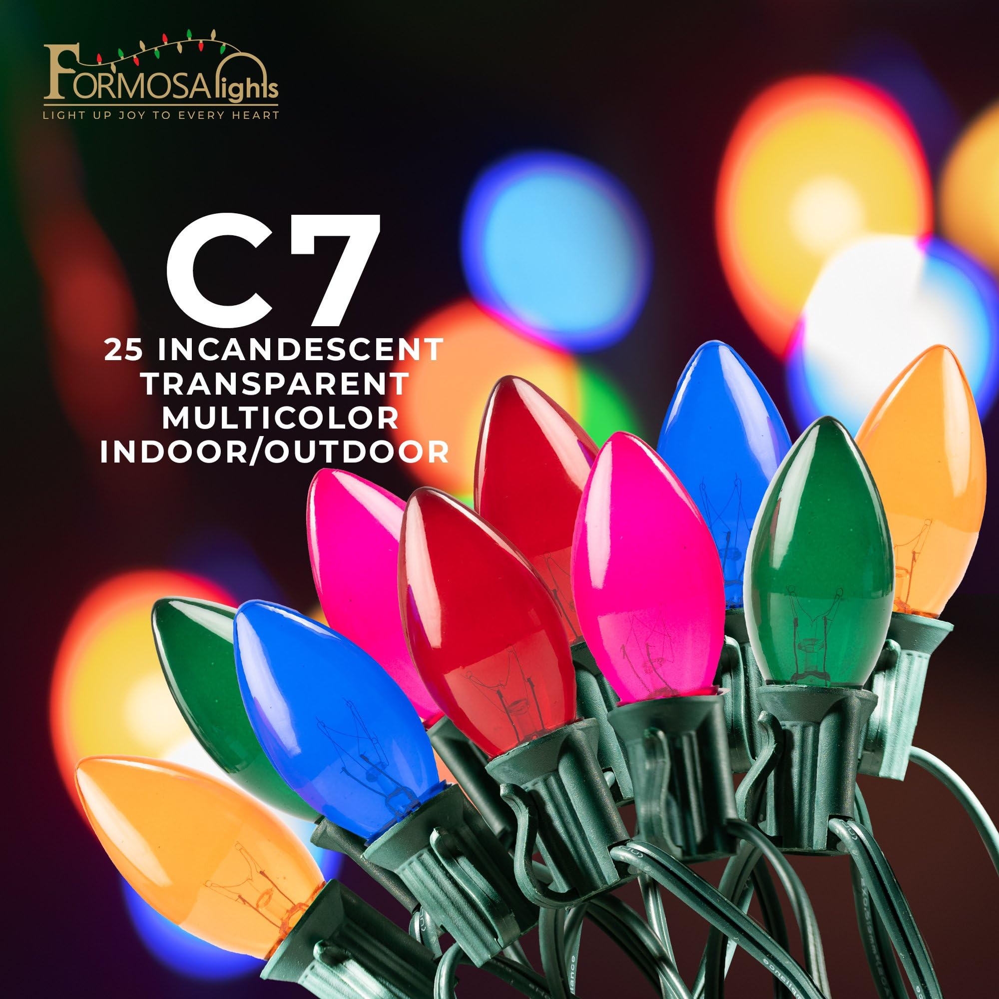 ☺︎　新品　FIMO bulbs デザイナーズライト　12個セット Formosa Lights C7 25FT 25 Bulbs 120V 5W Indoor Outdoor