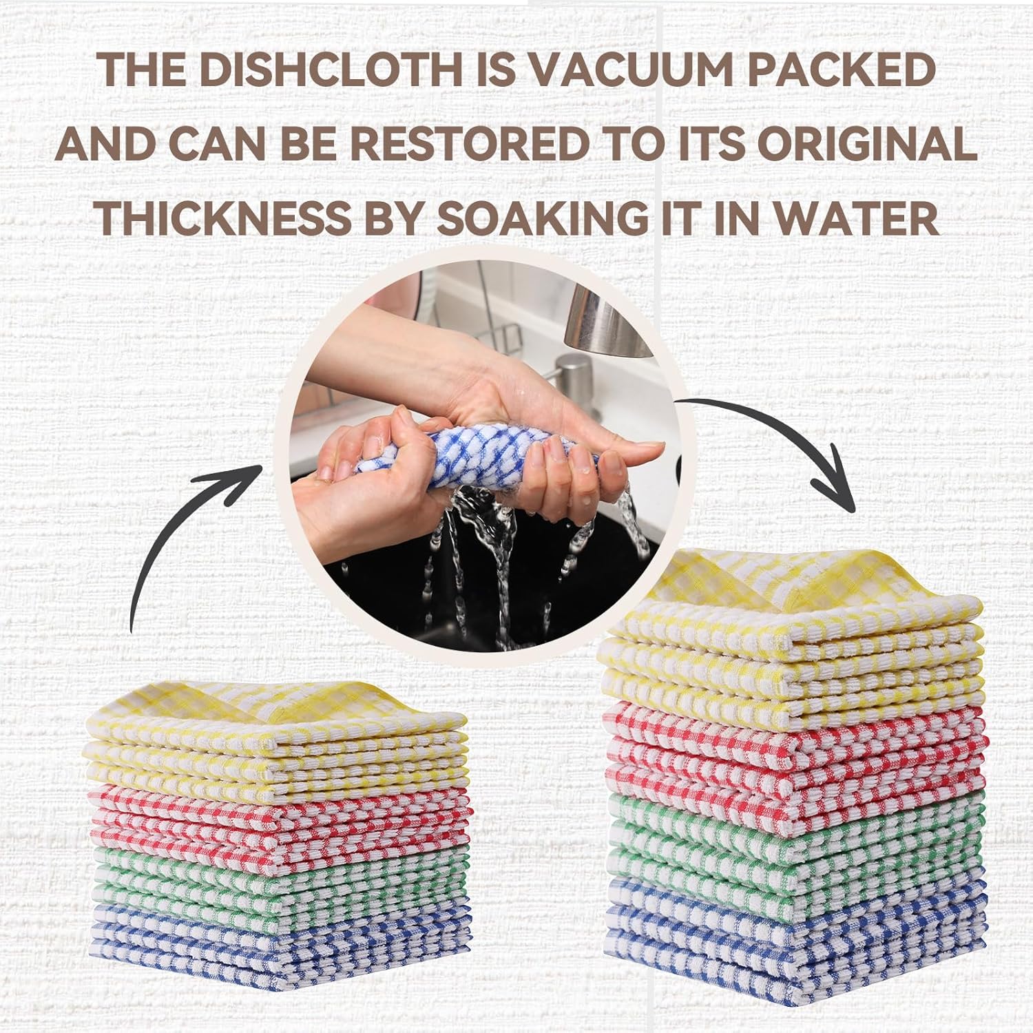Egles 12 Packs Kitchen Dishcloths 12x12