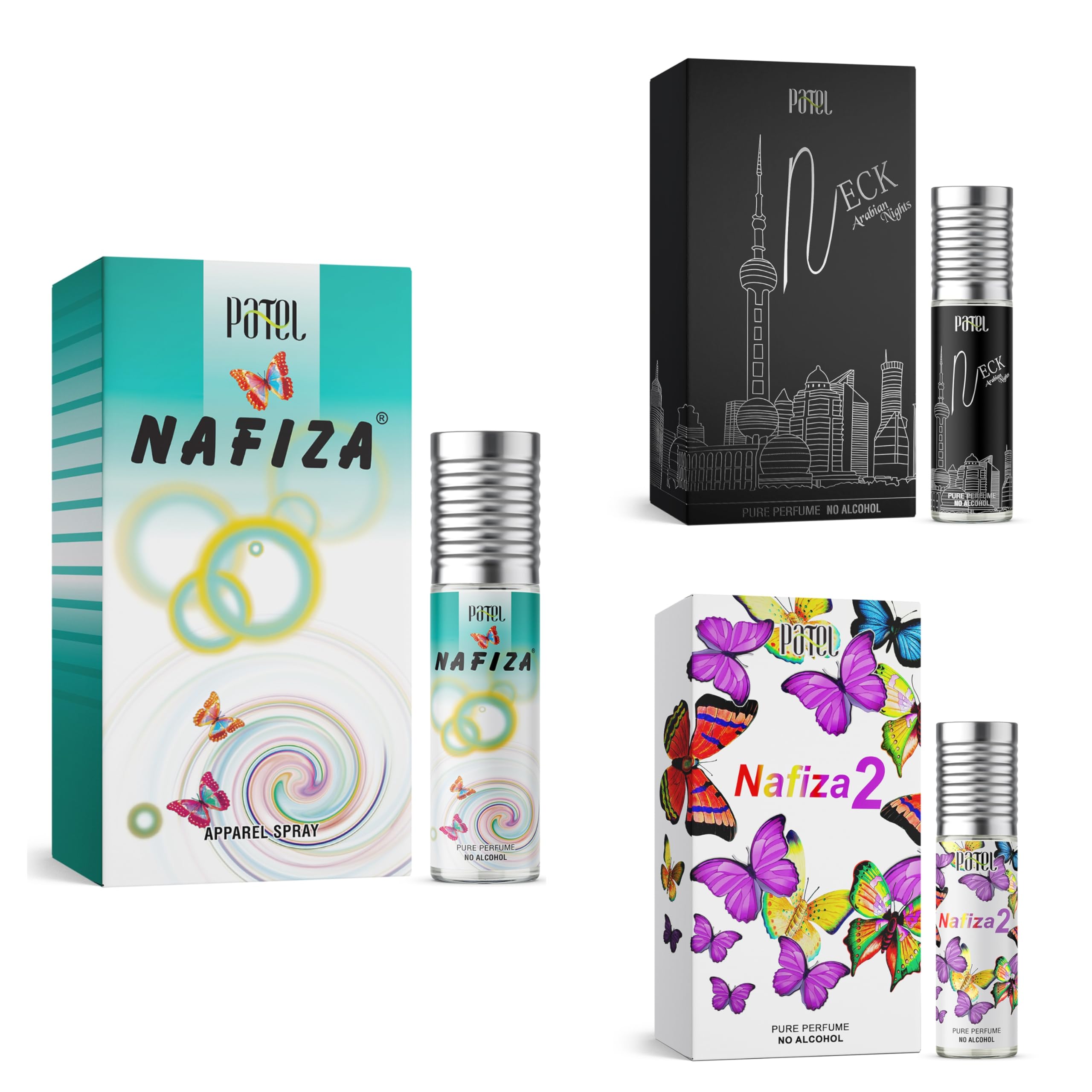 PATEL NAFIZA & ARABIAN NIGHT & NAFIZA 2 NONALCOHOLIC LONGLASTING ATTARS COMBO (18 ML)-image-38