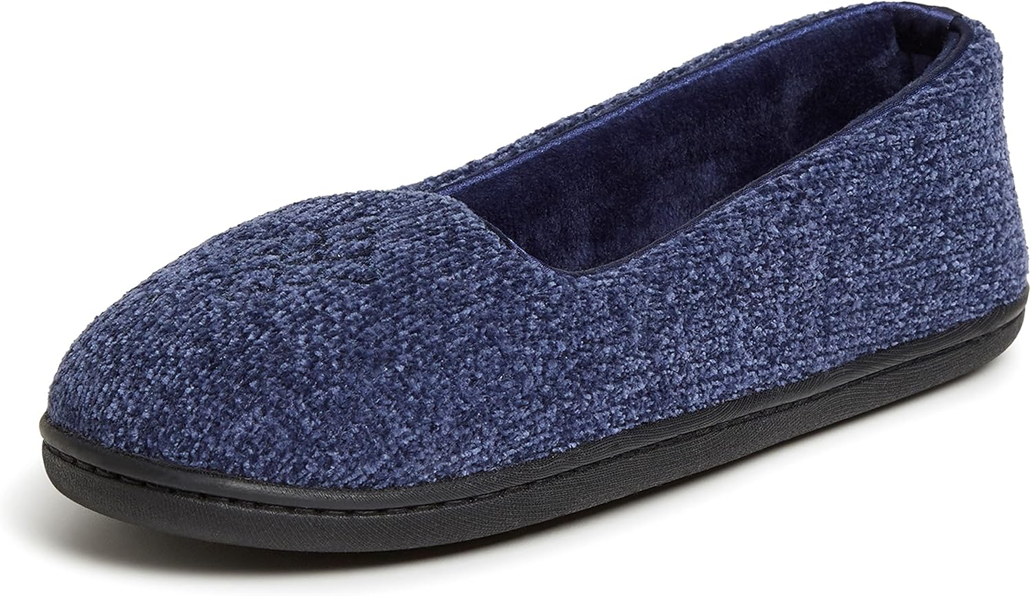 Dearfoams Women's Rebecca Soft Memory Foam Lightweight House Shoes Cozy Loafer with Warm Lining and Wide Widths Slipper