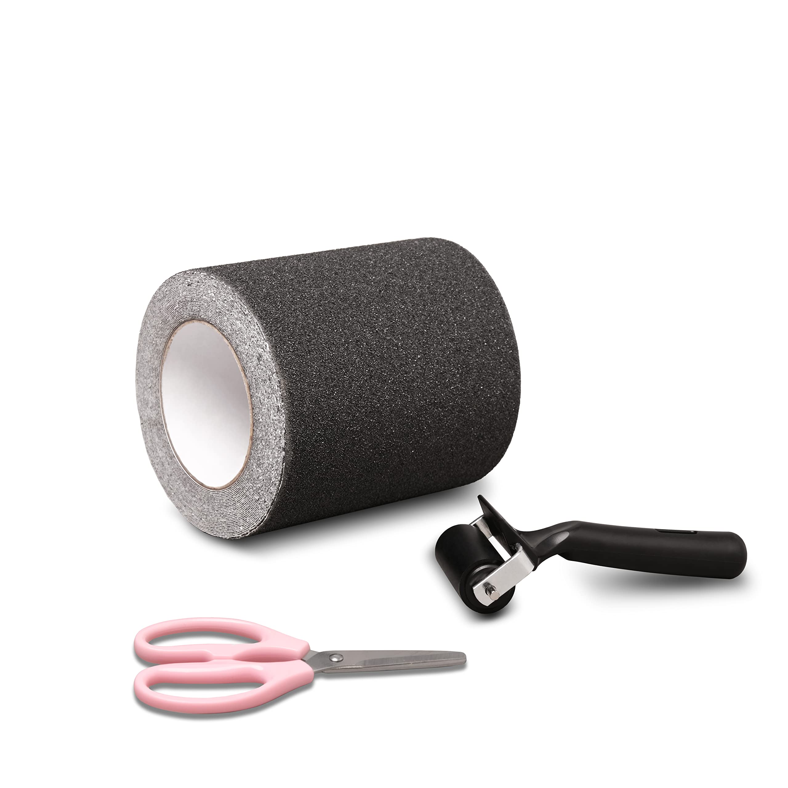 VORVIL Anti Slip Traction Tape for Stairs or Slippery Indoor or Outdoor Step Surfaces, 6" Width by 30' Length - Skid Resistant 80 Grit Grip for