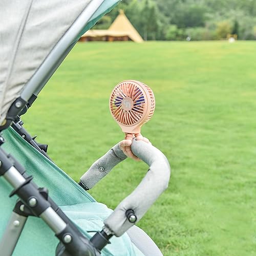 Miniatura 5 de HomeLifairy Ventilador de cochecito con pilas, trípode flexible con clip con 3 velocidades y ventilador portátil personal recargable de mano