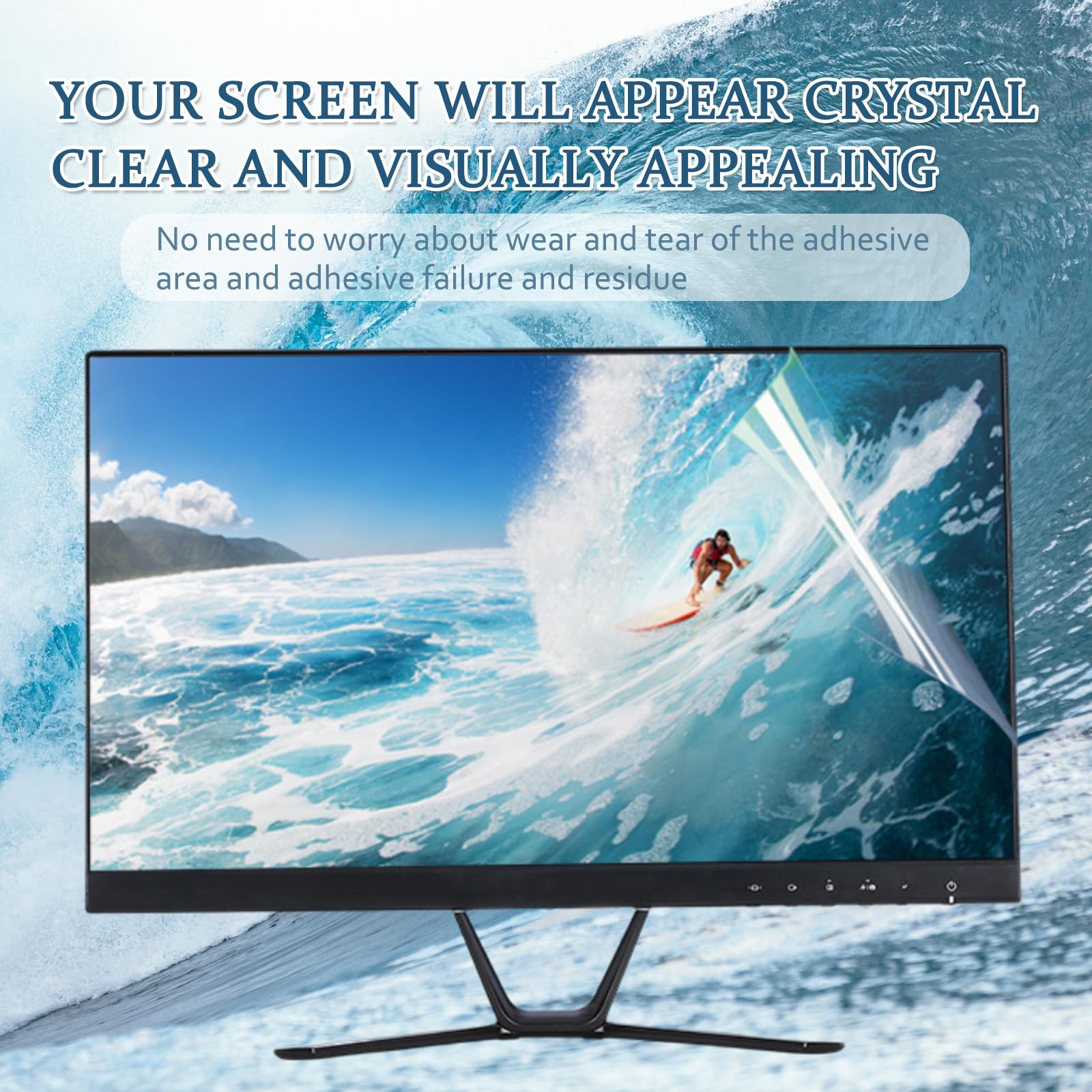Película Mate antirreflectante para TV de 48 Pulgadas, Filtro de luz Azul saliente, Protector antirayones - Funda de protección de Pantalla HD Clara para LCD, LED, OLED y QLED 4K HDTV,48in