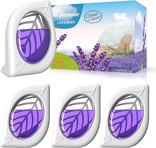 Vista 31 de Ambientador para el hogar, paquete de 4, vainilla, eliminador de olores para armarios de áreas pequeñas, baño, mascotas, olor fuerte, hasta 120 días