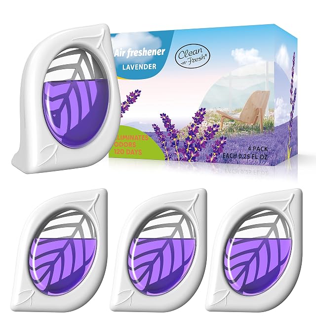 Air Freshener for Home 4 Pack Lavender Odor Eliminator for Small Area Closets Bathroom Pets Strong Odor Up