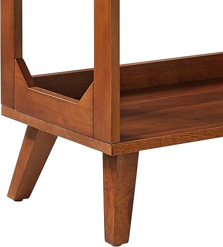 Miniatura 13 de Crosley Furniture Asheville - Soporte para discos moderno de mediados de siglo, almacenamiento de vinilo, con capacidad para hasta 260 discos, nogal