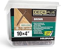 Vista 76 de Deck Plus Tornillos para valla y madera exterior con revestimiento epoxi de 2 pulgadas #8 x 2 Torx/Star Drive Incluido, rosca gruesa, tornillo Rojo