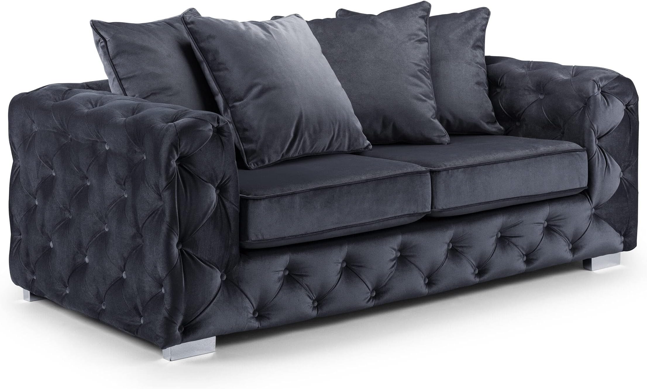 Snooze Velvet Monaco 3 and 2 Seater Sofa Sets, Corner Sofas For Living