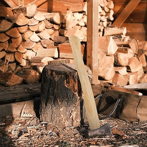 Miniatura 7 de DOITOOL Mango de hacha de madera de nogal 2 piezas - Reemplazo de hacha de campamento y hacha