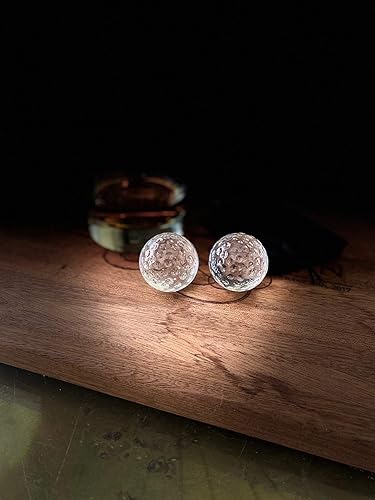 Miniatura 6 de Enfriadores de whisky de bola de golf y bolsa para congelador, juego de 2 piedras de whisky de cristal para enfriar vodka, whisky y escocés, cada