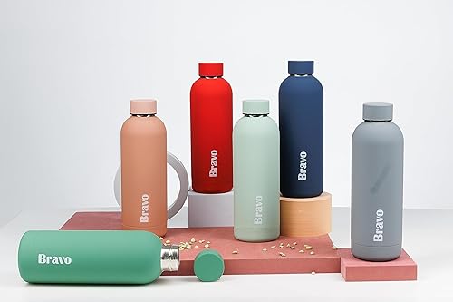 Miniatura 5 de BRAVO Botella de agua de acero inoxidable mantente hidratado con estilo y sostenibilidad. Termos aislados al vacío de doble pared, a prueba de