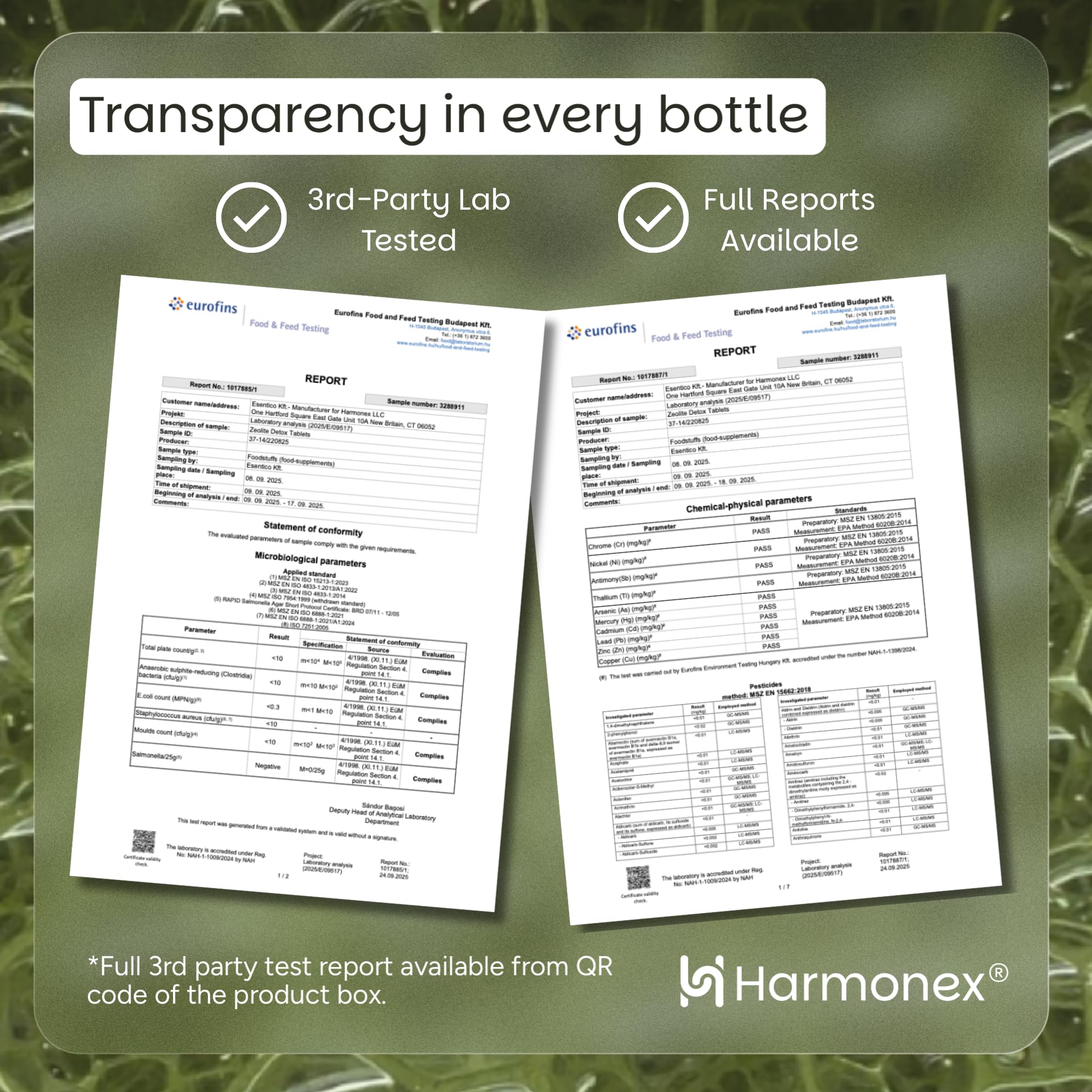 Harmonex Zeolite Heavy Metal Detox | Zeolite Binder with Chlorella, Shilajit & Milk Thistle | Gut & Liver Support, Micronized for Absorption, 2500mg, 100 Vegan Tablets — Amazon image 8