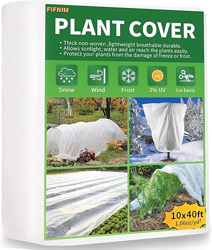 Cubierta para plantas de 7 x 25 pies, protección contra congelación, 1.06 ozyd, cubiertas flotantes de invierno para jardín, cama elevada, manta de