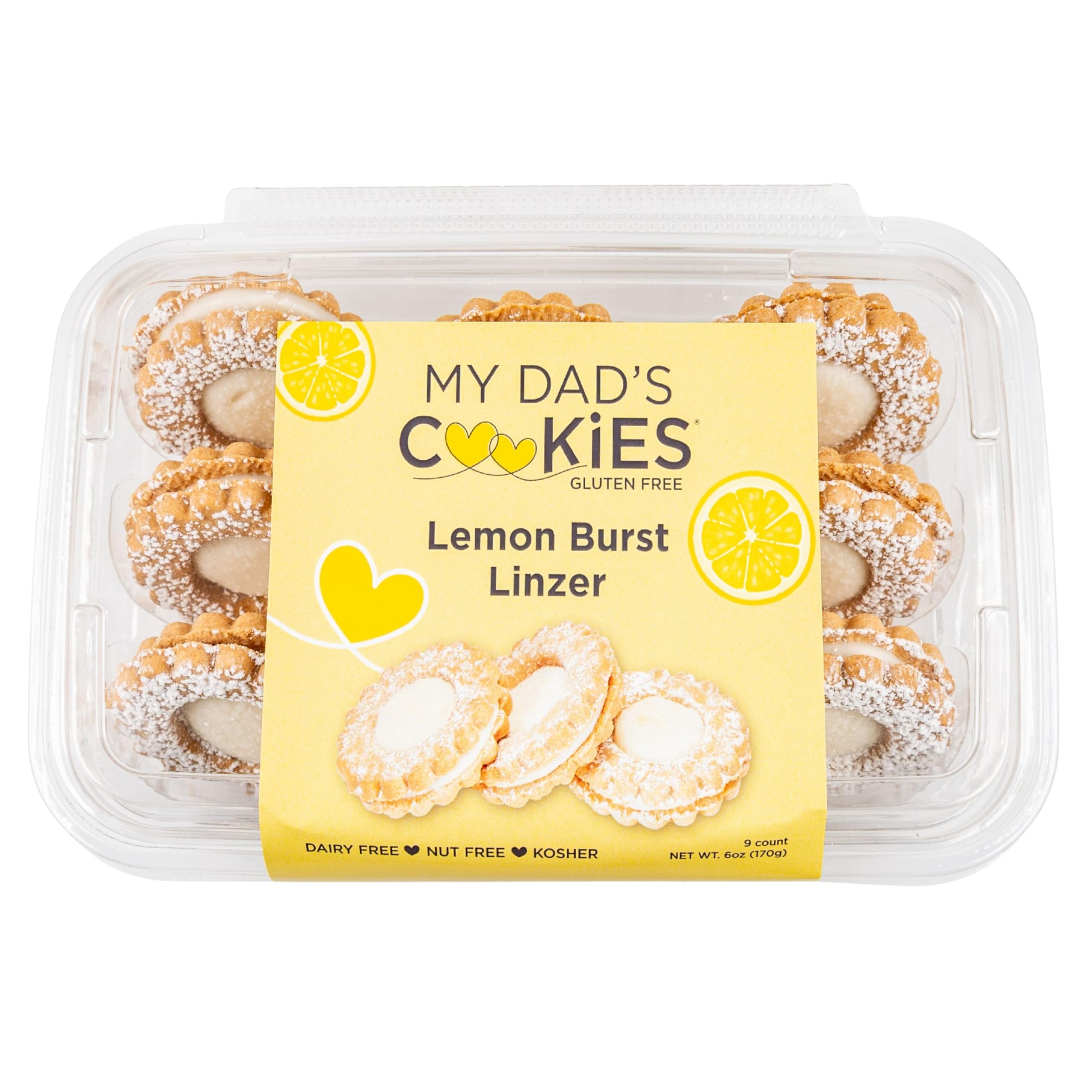 Amazon.com: My Dad's Cookies Gluten Free Lemon Burst Cream Filled