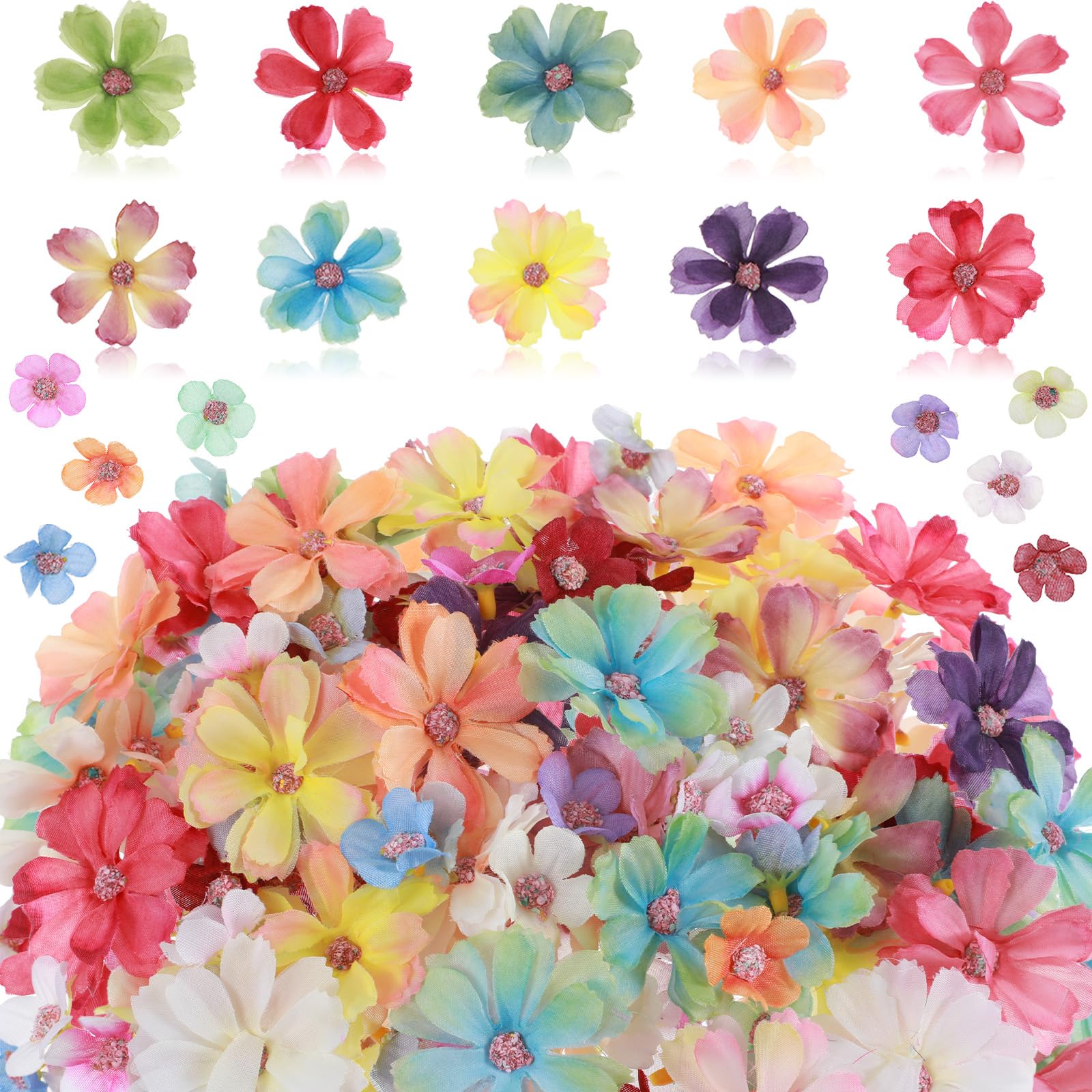Ouligay 150PCS Artificial Flowers Faux Flowers Heads Wild Flowers