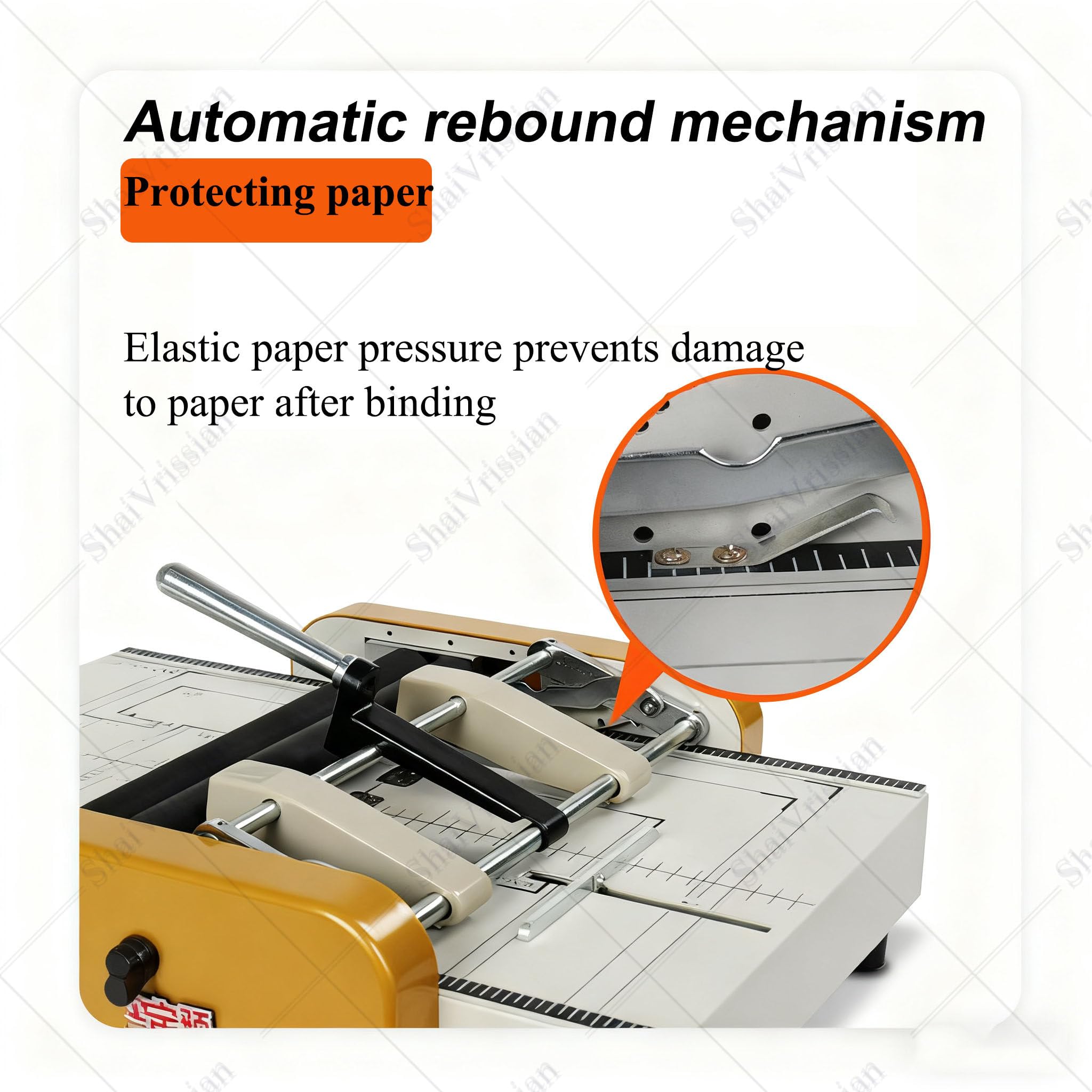 Cucitrice Elettrica per Libri Piegatrice per Brochure A3 Automatica a Pinzatura Piatta con Cucitura a Sella 11.69x16.54"