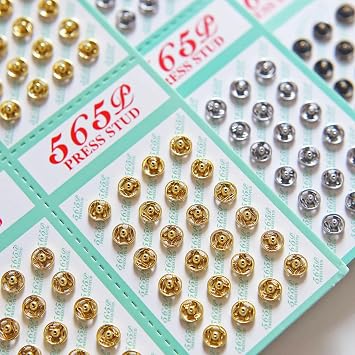 6mm / 0.24inches Mini Brass Metal Snap Closures, Doll Snap Closures Buttons, in 5 Colors, Doll Clothing Buttons, Perfect for Doll Clothes 24 Pairs Bronze Tone