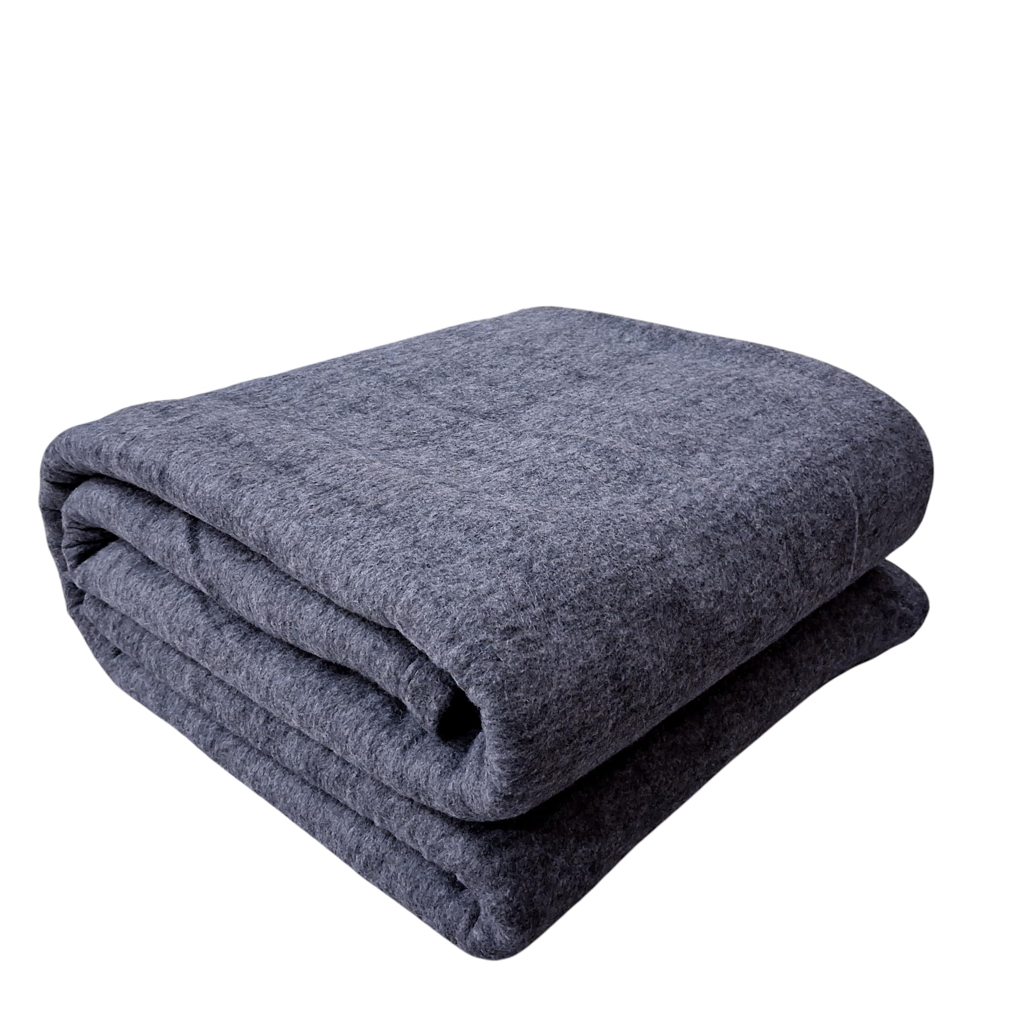 Heavy Woolen Blanket | Super Soft, Warm & Skin-Friendly Single Bed Blanket | Comfortable Breathable Bedding for Bedroom, Sofa & Winter Use (152 x 225 cm, Charcoal Grey)