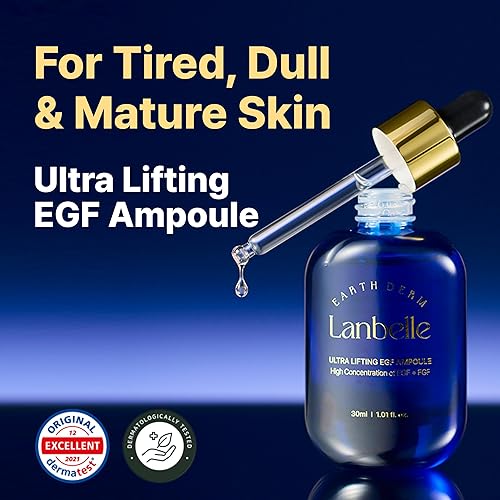 Miniatura 2 de LANBELLE Ultra Lifting EGF FGF 10 ppm Ampolla Serum w/Centella Asiatica Hialuronic Acids | Mejora el equilibrio de la piel Elasticidad Reduce las